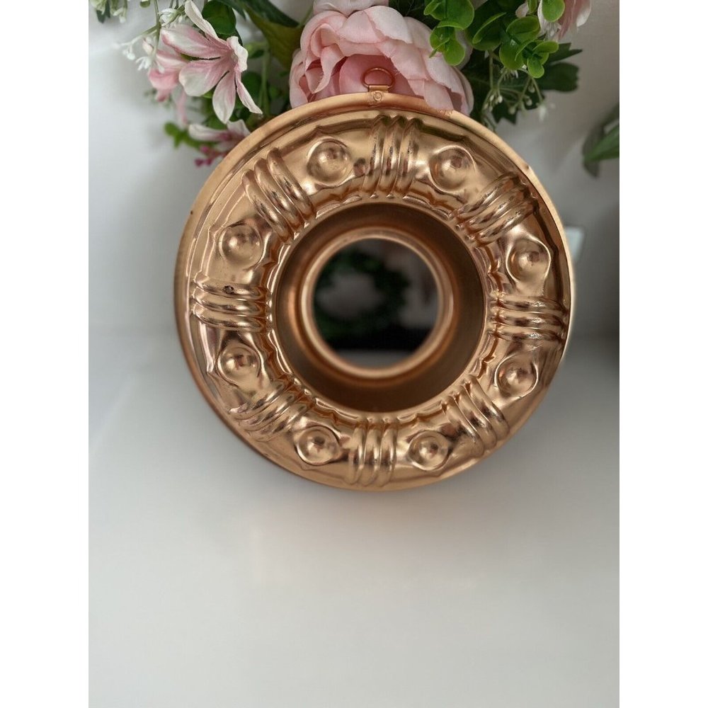 Vintage Mid Century Mirro USA 3 1/2 Cup Gelatin Mold Copper Rose Gold Tone EUC‎